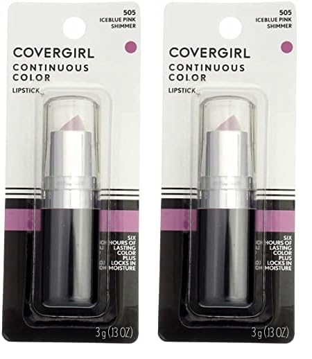 COVERGIRL Continuous Color Lipstick, Iceblue Pink 505 0.13 oz (3 g) (Pack of 2)