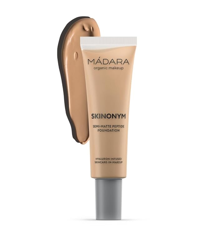 MÁDARA Organic Skincare | SKINONYM Semi-Matte Peptide Foundation, Ecocert certified. 30ml