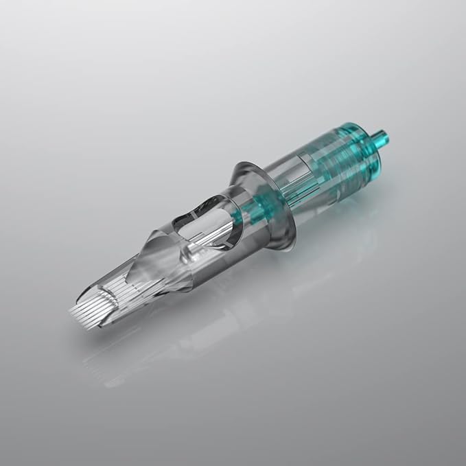 STIGMA Aquamarine Knight Bugpin Disposable Tattoo Cartridge Needles Tattoo Cartridges Assorted Sizes 50pcs of Round Magnum #10(1007RM 1009RM 10011RM 1013RM 1015RM) EN02B-50KIT-T