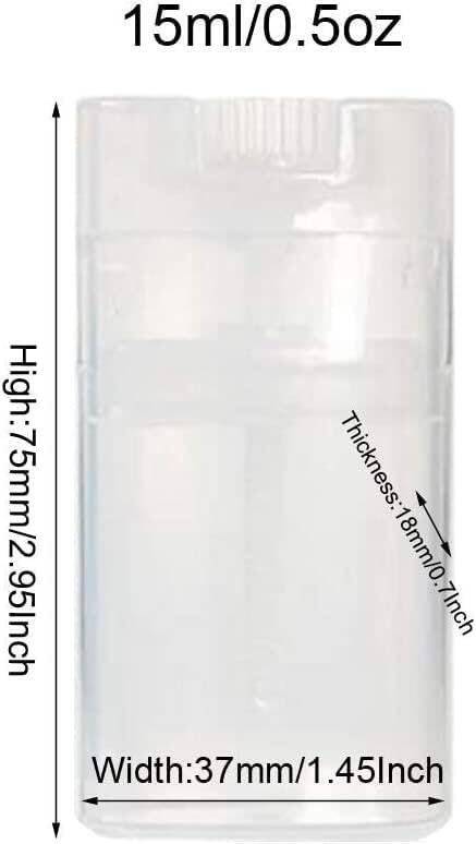 20PCS 15ml/0.5oz Empty Clear Plastic Oval