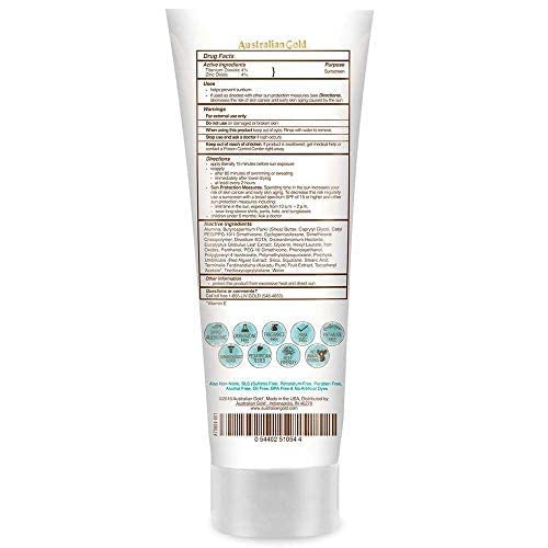 Australian Gold Botanical Sunscreen Tinted Face Mineral Lotion SPF 50, 3 Ounce | Broad Spectrum | Water Resistant