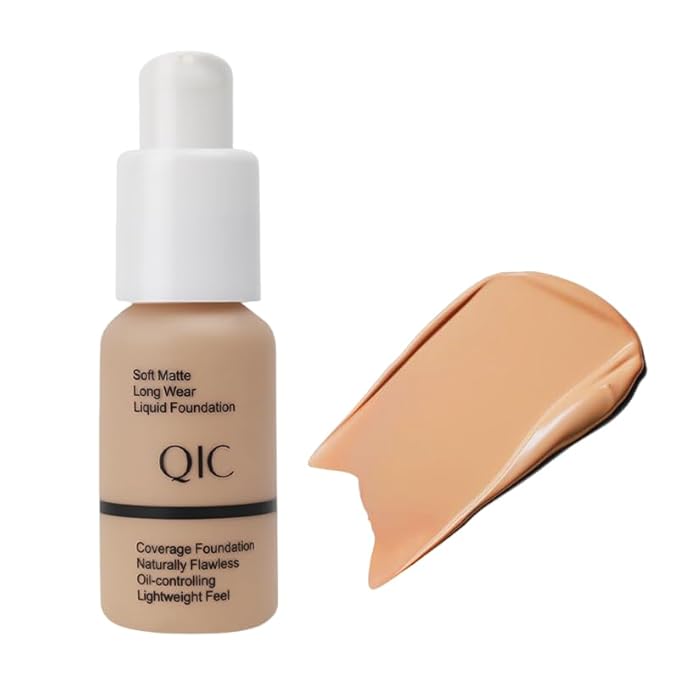 QIC Waterproof Matte Concealer BB Liquid Foundation Cream 105# Sand 30ml