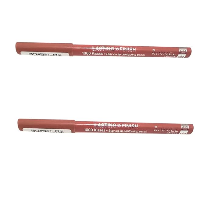 Rimmel Pack of 2 1000 Kisses Lip Liner, Blushing