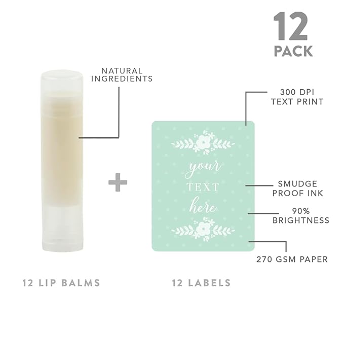 Andaz Press Personalized Lip Balm Party Green,