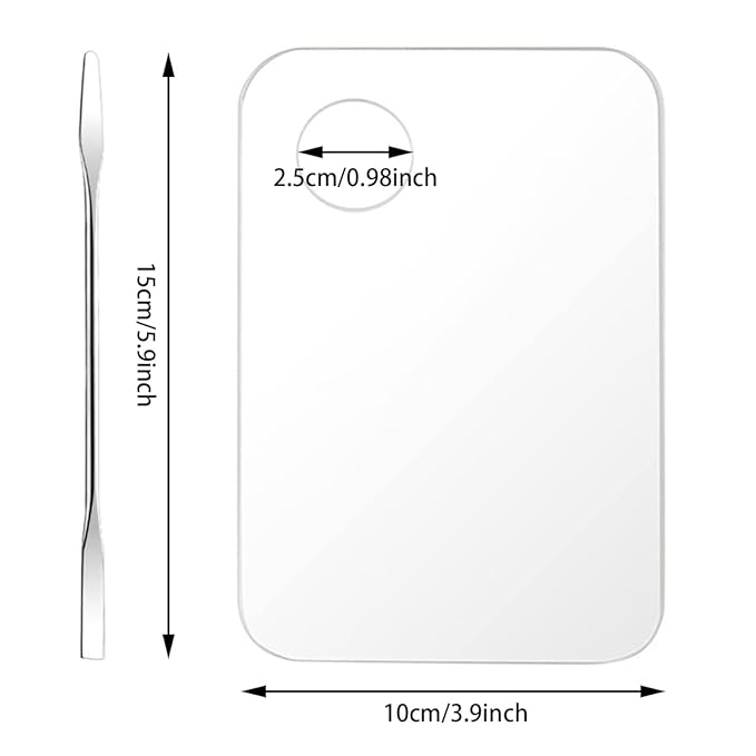 Acrylic Cosmetic Makeup Palette, 2 Pack Makeup Mixing