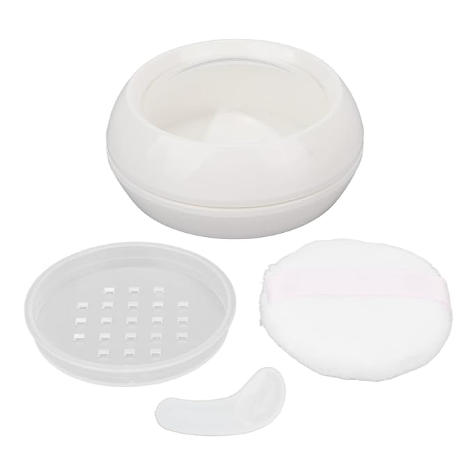 Dioche Loose Powder Container with Puff Sifter Lids,