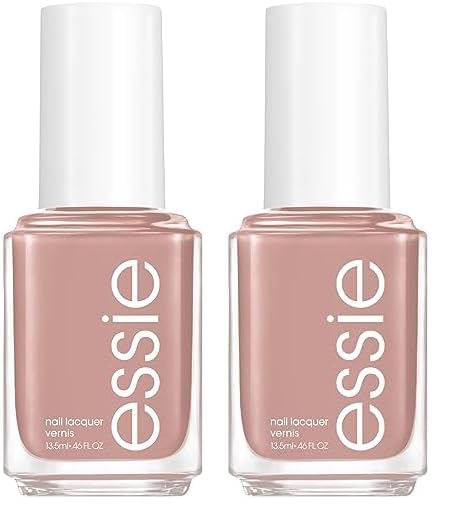 Essie Salon-Quality Nail Polish, 8-Free Vegan, Light Tan, Wild Nude, 0.46 fl oz (Pack of 2)
