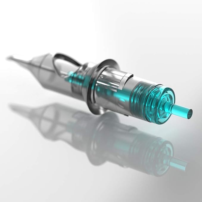 STIGMA Aquamarine Knight Bugpin Tattoo Cartridges Assorted (1003RS 1005RS 1009RS 1003RL 1005RL) Tattoo Cartridge Needles 50pcs of Round Liner/Round Shader 0.3mm RL+RS EN02B-50KIT-Y
