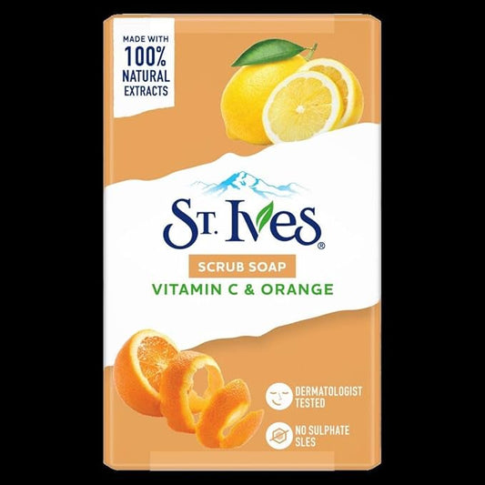 St. Ives' Scrub Bar Soap with Vitamin C & Orange (4 Packs)