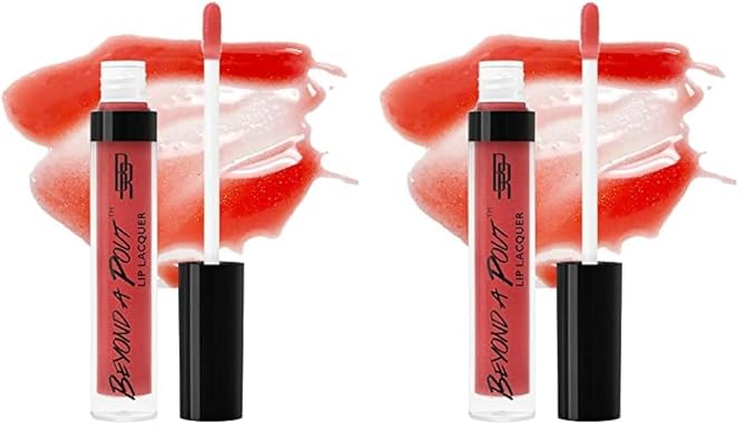 Black Radiance Beyond A Pout Lip Lacquer Lip Gloss, Hot Sauce (Pack of 2)