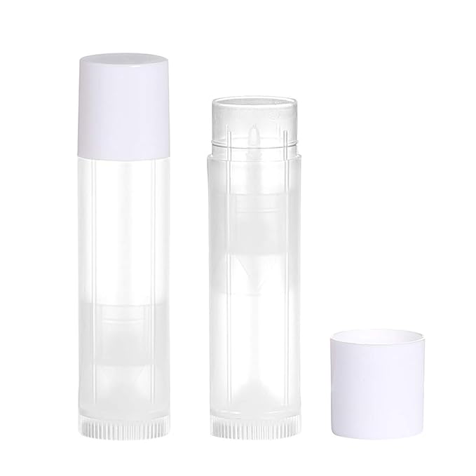100 Sets Empty Lip Balm Tubes Clear,