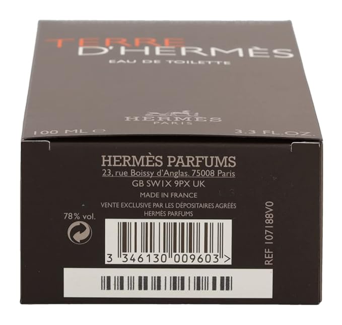 Terre D' Hermes Eau De Toilette Spray for Men by Hermes - 3.3 oz / 100 ml