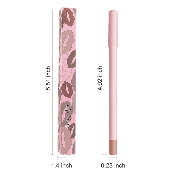 12 Colors lip liner pencils, Modern Classic Lip Liner, Lip Liner Pigmented Vegan Matte, Lasting Finish Lip Liner, Luxurious Creamy Long Lasting Lip Liner, Prevents Feathering and Fading, (12)