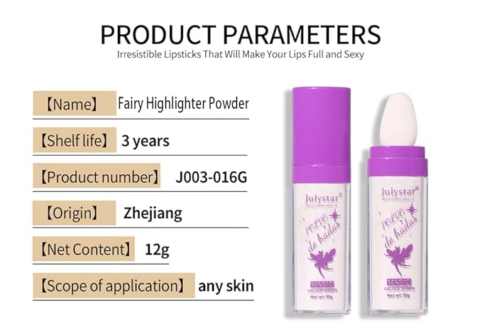 AKARY Shimmer Highlighter Powder, Fairy Polvo De Hadas