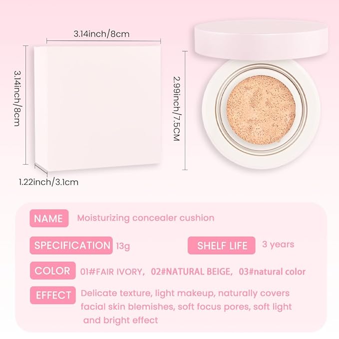 Nuder Cushion Foundation,Natural Beige for Light With Neutral Skin Types
