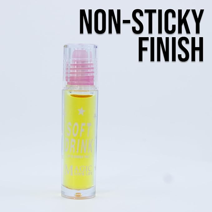 91 Bundle Magical Mood Color Changing Lip Tint Set of 6 Roll On Lipgloss Dewy Finish, Non-Sticky Finish, Water Tint Moisturizing Weightless Lip Care Makeup For Kids, Teens & Women