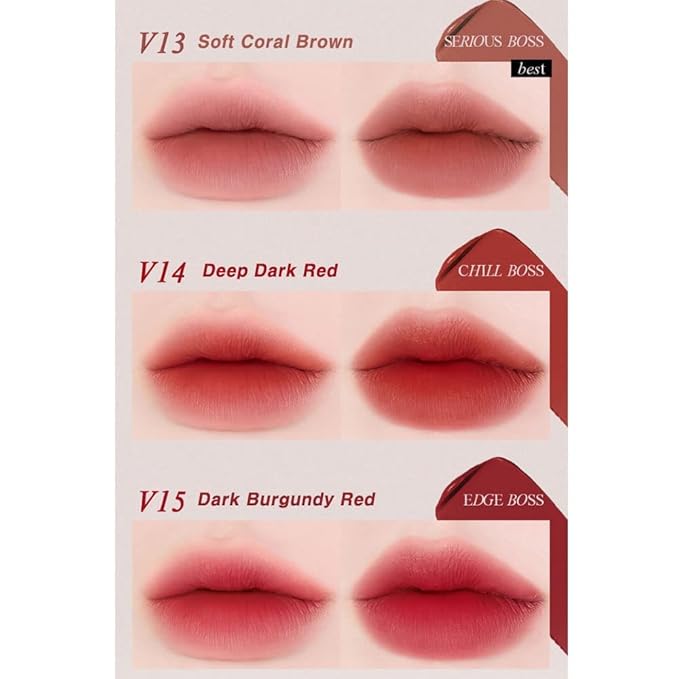 BBIA Last Velvet Tint - Soft & Creamy Matte Finish Lip Stain, Blur Effect with Velvety Texture, Long-Lasting, High Pigment, Lightweight, Non-Drying, Vegan, Korean Lip Makeup (V12 SWEET BOSS)