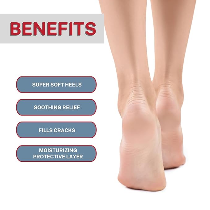 Onyx Professional Cracked Heel Repair Balm Stick for Dry Cracked Feet Treatment, Coconut Scent, 2 pack - Moisturizing Foot Balm, Rolls On, No Mess Like Foot Cream or Foot Lotion, Heel Treatment