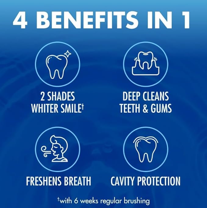 Arm & Hammer Advance White Toothpaste, Peroxicare Anti-Cavity Fluoride, Clean Mint, 6 FL Ounce (Pack of 2)