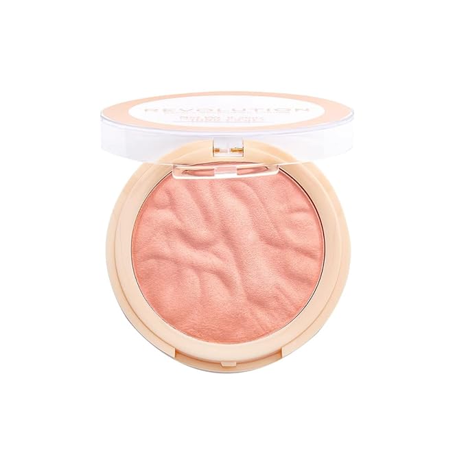 Revolution, Blusher Reloaded, Pressed Powder Face Blusher, Highly Pigmented & Long-Lasting Formula, Peaches & Cream, 0.26 oz