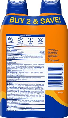 Banana Boat Sport Ultra SPF 50 Sunscreen Spray Twin Pack | Banana Boat Sunscreen Spray SPF 50, Spray On Sunscreen, Water Resistant Sunscreen, Oxybenzone Free Sunscreen Pack, 6oz each (Pack of 2)