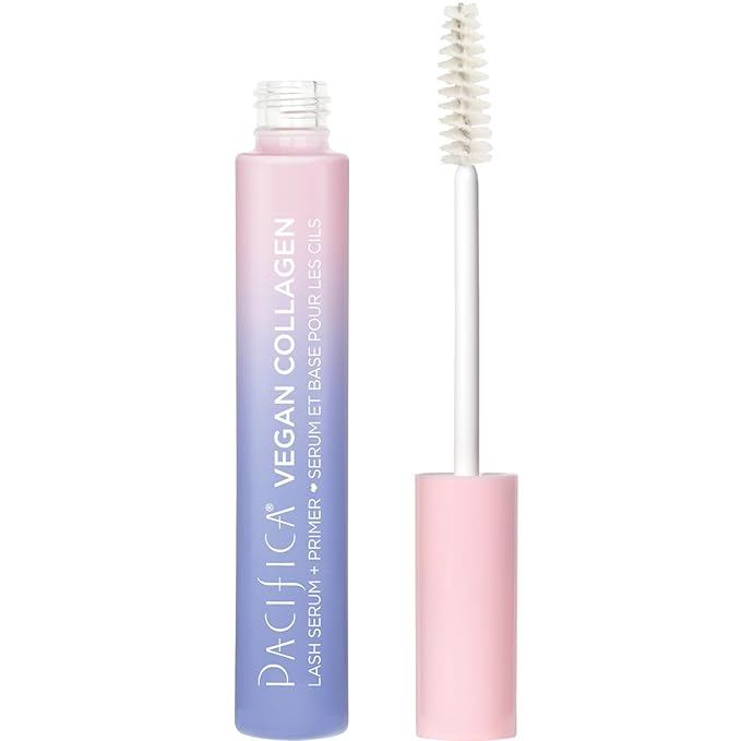 Pacifica Vegan Collagen Eye Lash Serum & Clear Mascara Primer – Conditioning Vitamin B & E Formula for Longer, Fuller Lashes, Eyelash Makeup Cruelty-Free Clean Ophthalmologist Tested