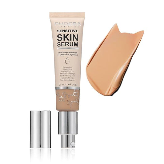 PHOERA Essence Foundation, Hypoallergenic Full Coverage Foundation Serum, Beige, norm)