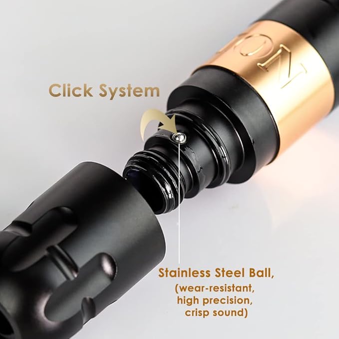 Ambition Soldier Rotary Battery Pen Tattoo Cartridge Machine with 2400mAh Wireless Power Japan Coreless Motor Digital LED Display Tattoo Equipment Supply for Professionals and Beginners Tattoo Artists