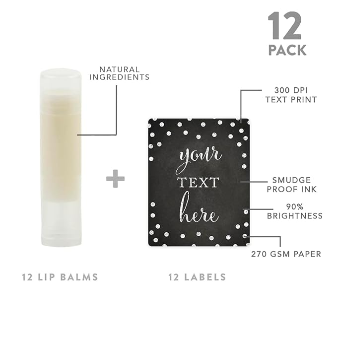 Andaz Press Personalized Lip Balm Party Chalkboard,