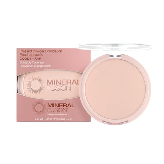 Mineral Fusion Pressed Powder Foundation, Cool 1 - Hypoallergenic, Cruelty-Free, 0.32 Oz