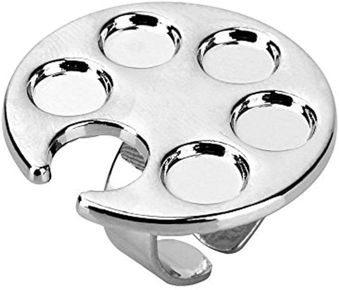 2 Pcs/Lot Mini Manicure Palette Wearable Metal Nail