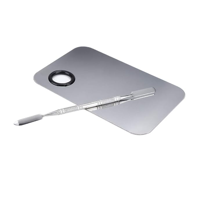 2 Pcs Stainless Steel Cosmetic Makeup Palette, Professional