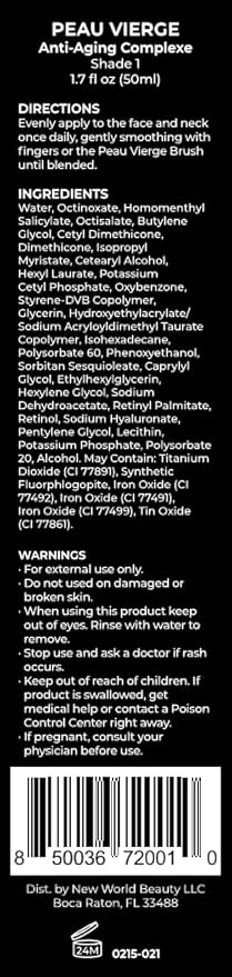 MĒTIER® Peau Vierge Complexe, Hydrating Tinted Moisturizer, Retinol, - light)