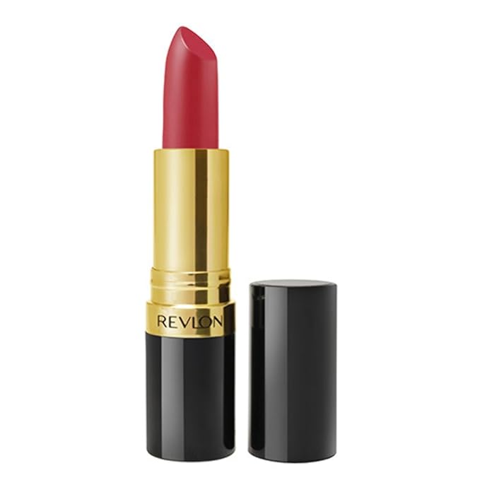 Revlon Lipstick, Super Lustrous Lipstick, Creamy Formula For Soft, Fuller-Looking Lips, Moisturized Feel, Really Red (006), 0.15 oz