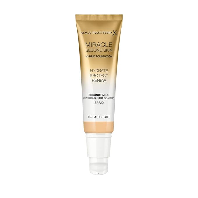 Max Factor Miracle Second Skin Hydrating Foundation, Fair-Light 30 ml