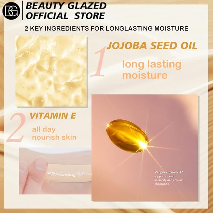 Beauty Glazed Soft Matte Silky Full Coverage Liquid Warm Peach)