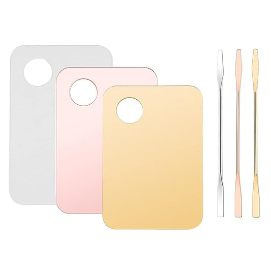 6 Pcs Acrylic Cosmetic Makeup Palette Tray Foundation Mixing