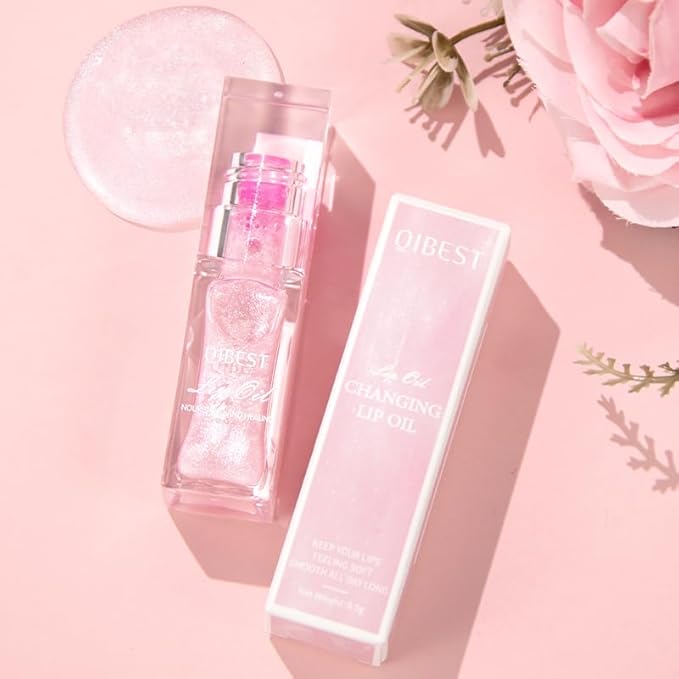 Magic Color Changing Moisturizing Lip Glow Oil Plumping Glimmer Glow Lipstick, Hydrating Lip Gloss Lip Care, Long Lasting Non-sticky Fresh Texture Lip Oil (Color Changing 01)