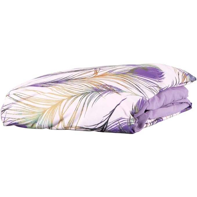 ForPro Professional Collection Designer Microfiber 3-Piece Massage Sheet Set, Purple Whisp with Lavender, Ultra-Light, Stain, and Wrinkle-Resistant Includes Flat and Fitted Sheet and Face Rest Cover