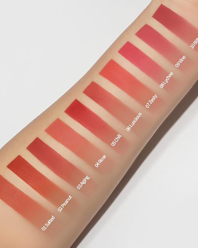 HOLIKA HOLIKA Butter Blur Lip Tint (03 AGING) - Korean Matte Lip Tint, Lightweight High-Pigmented Lips, Velvety Silky Smooth K-Beauty Lip Makeup, Long Wearing Formula