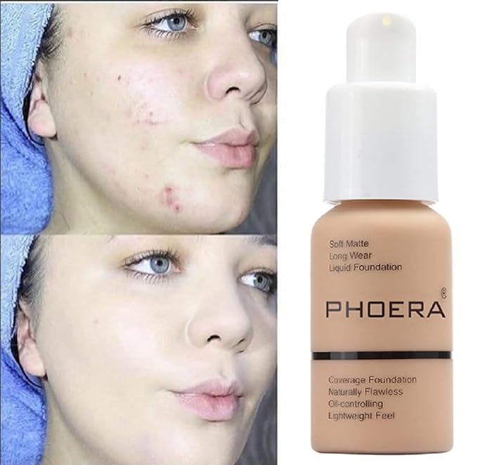 PHOERA Foundation, Flawless Soft Matte Liquid Foundation Makeup