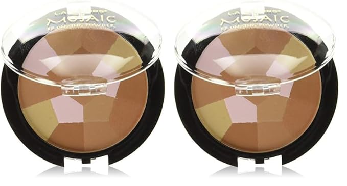L.A. Colors Mosaic Bronzer/Blush Compact, Golden Bronze, 0.09