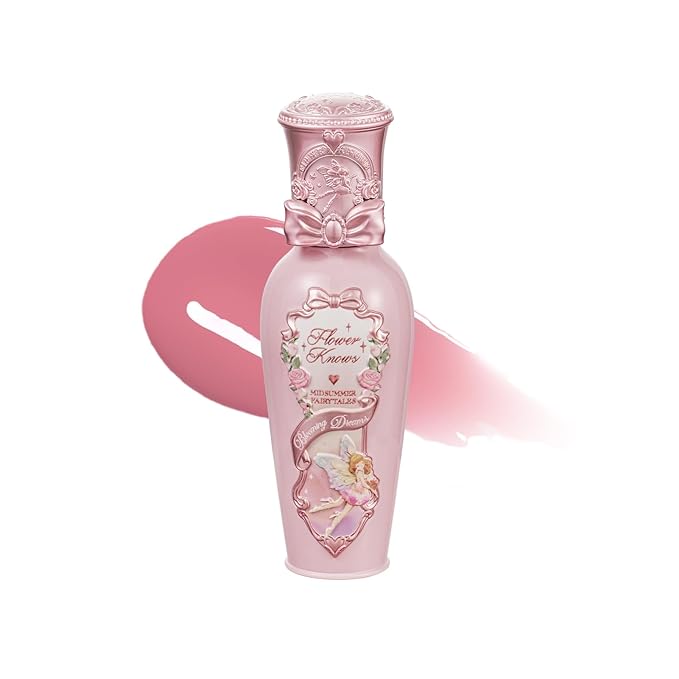 Flower Knows Midsummer Fairytales Lip Gloss G05 Freesia + Violet Strawberry Rococo Glitter Lip Gloss G02 Rasberry Booze