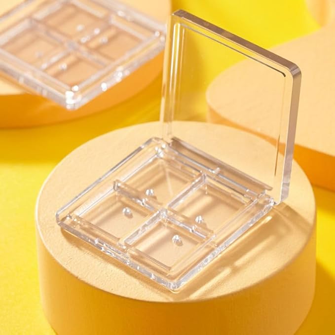 2PCS Empty Eyeshadow Palette 4 Grids Plastic Eye