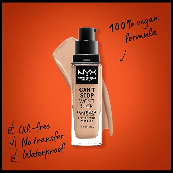 NYX PROFESSIONAL MAKEUP Can't Stop Won't Stop Foundation, - Natural