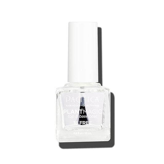 Pacifica Natural Base and Top Coat Breathable Clear Coat, Long-Lasting for Glossy Nails, Vegan & Cruelty-Free
