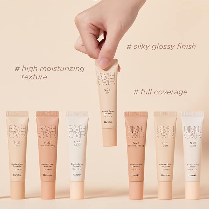 Hanskin New Blemish Cover Full Coverage Concealer, Semi 12g