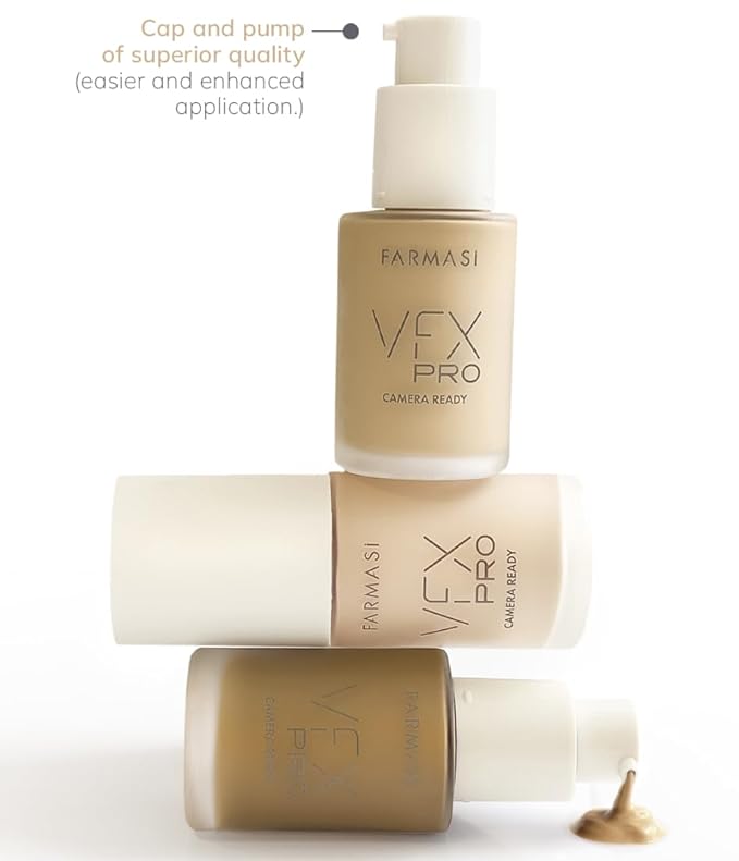 FARMASi Vfx Pro Foundation, Full Coverage Liquid Cream, Light 11 30 ml