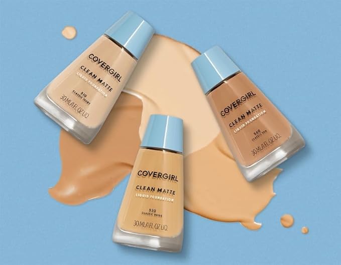 COVERGIRL Clean Matte Liquid Foundation, Perfect Beige 548, of 1