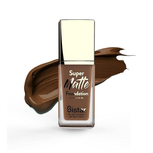 Sistar Super Matte Foundation Perfecting Liquid Foundation Full oz. (Ebony) 30 mL